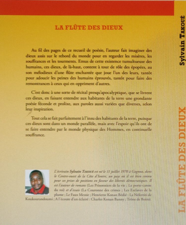CI-Littérature : "La Flûte des dieux", le dernier-né de Sylvain Takoué