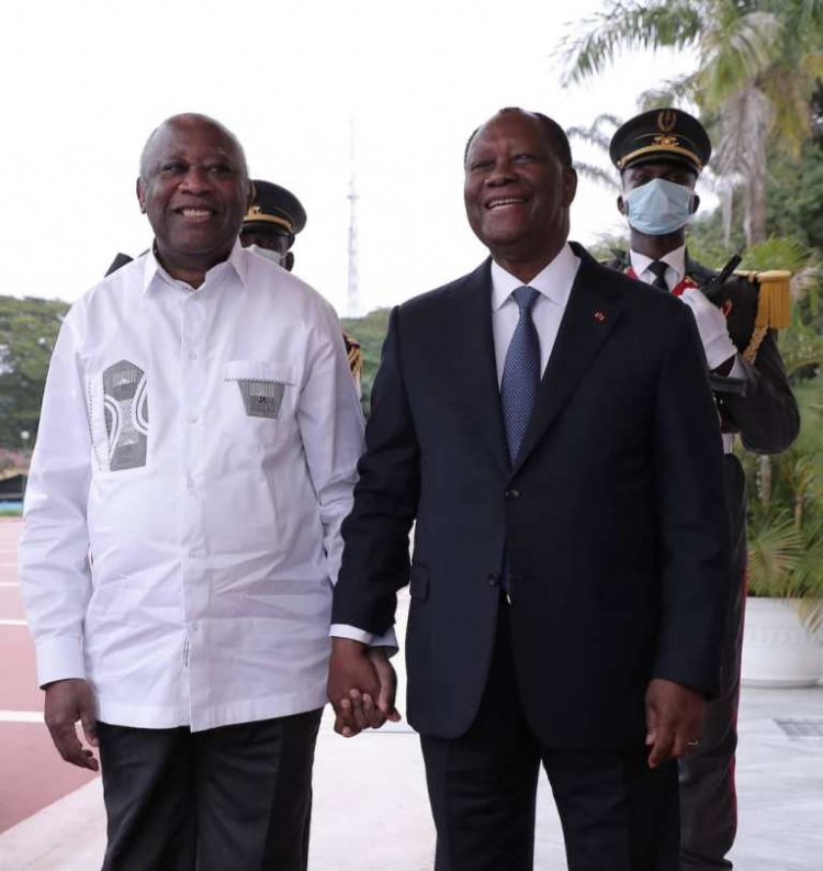 CI : Gbagbo et Ouattara « s’engagent » pour « la paix et le développement »   