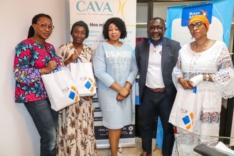 Côte d’Ivoire (Lutte contre le cancer du sein) : Moov Africa CI soutient l’Ong « Cava »