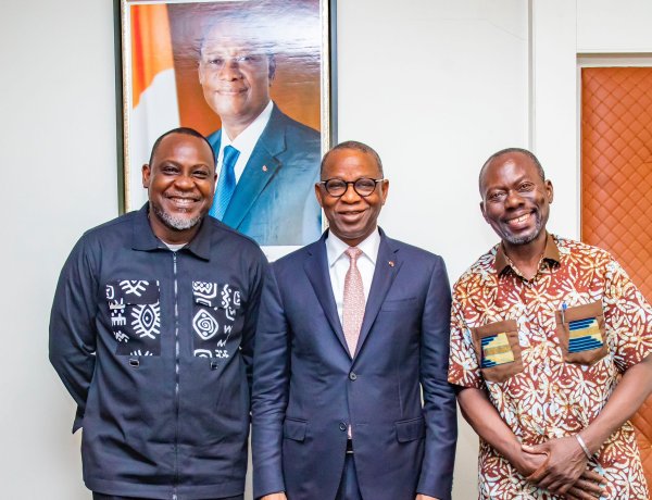 Côte d’Ivoire (Cinéma) / Le ministre Adama Kamara reçoit l'acteur Fortuné Akakpo